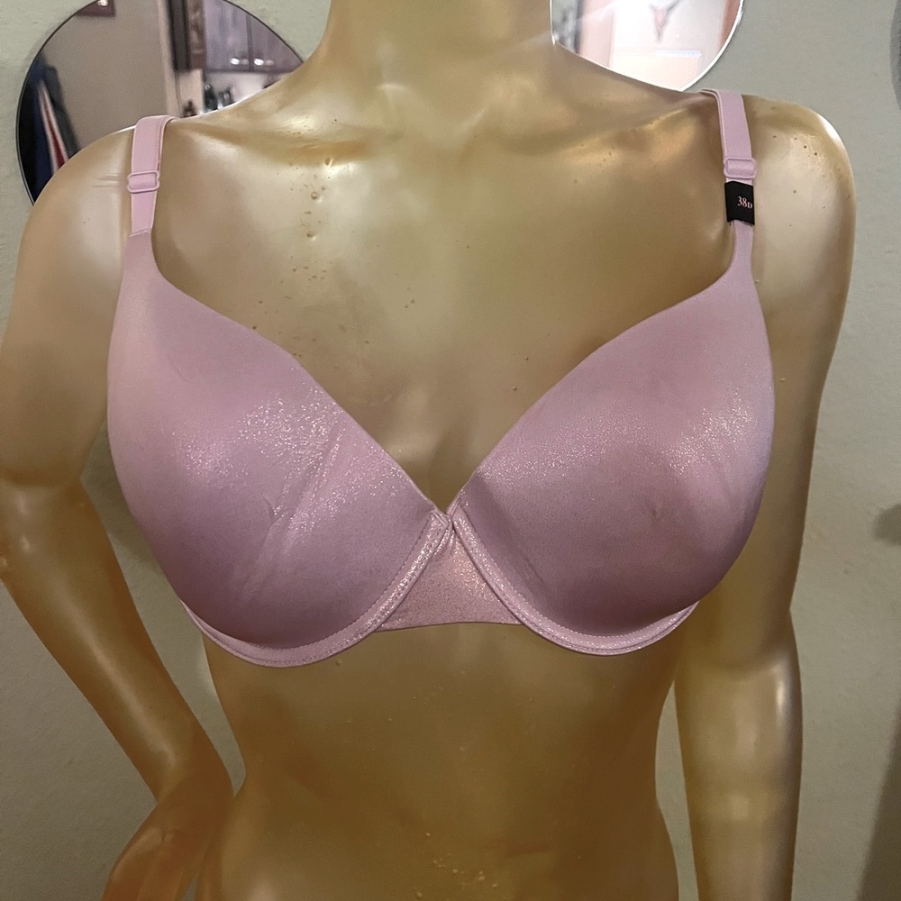 NWT VS Lightly Padded, Full Coverage, Blush Shimmer Underwire Bra, Size 38D